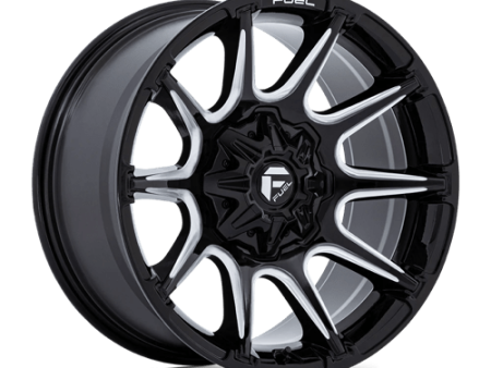 Fuel 1PC D880 22X12 8X6.5 G-BLK MILL -44MM Online Sale