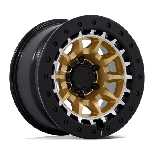 Black Rhino Hard Alloys BR016 17X8.5 5X5.0 M-GOLD-MCH -10MM Online Sale