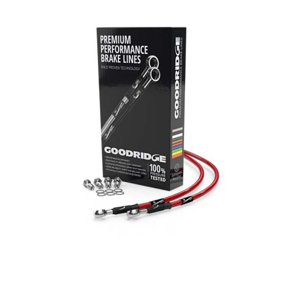 Goodridge 00-03 Triumph TT600 Red Front SS Brake Lines Fashion