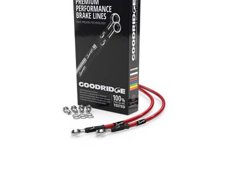 Goodridge 03-14 Triumph Speedmaster Red Rear SS Brake Lines on Sale